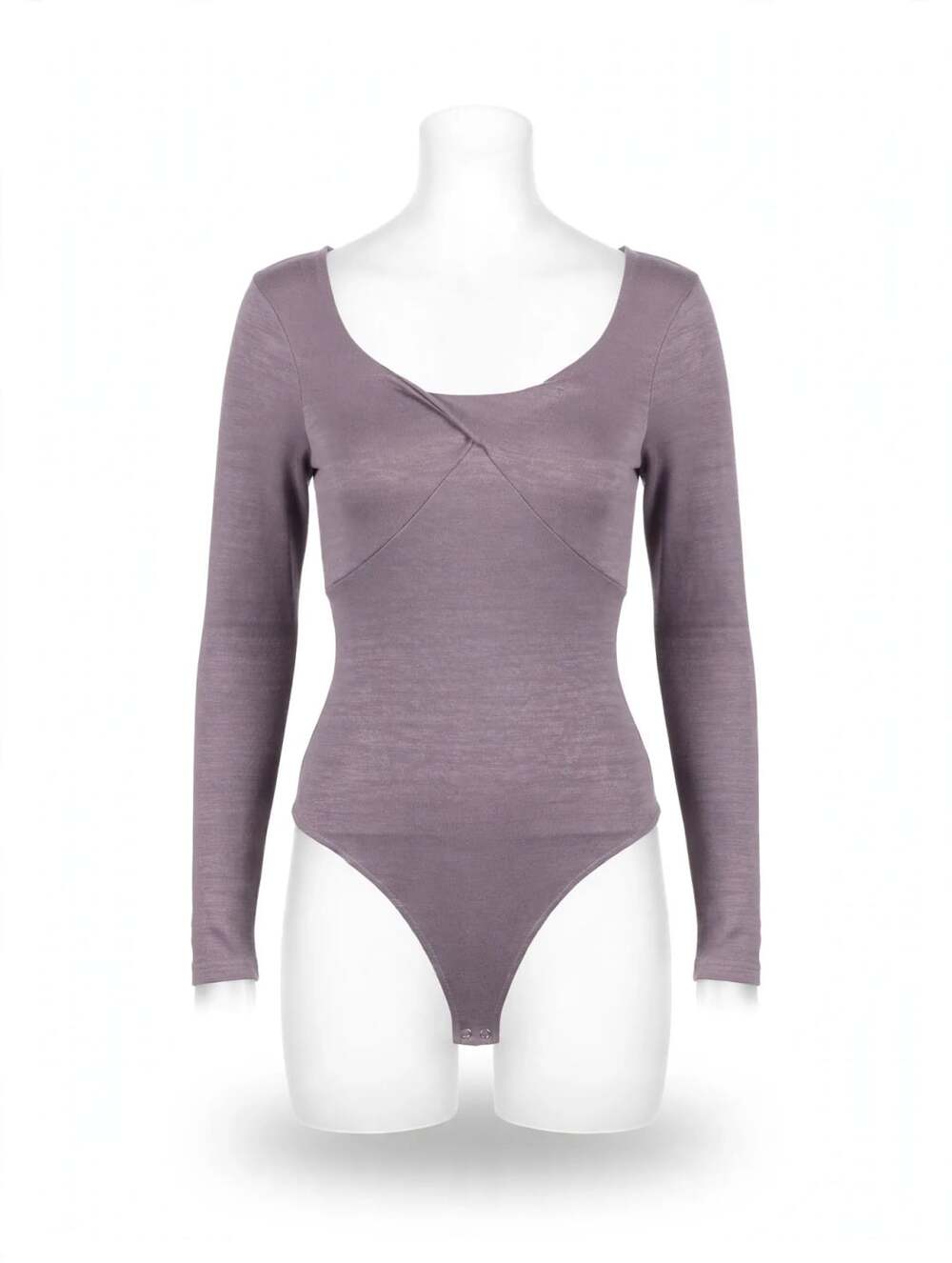 Abercrombie & Fitch Soft A&F Cozy Long Sleeve Twist Front Bodysuit Purple Size L